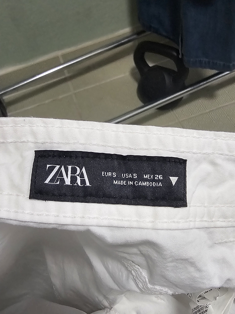 ZARA White Garment with Black Label